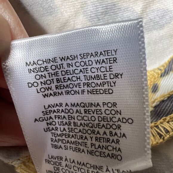 Cabi The Dreamer Providence Shirt Jacket Large Yellow Gray Leopard Animal Print - Picture 7 of 8